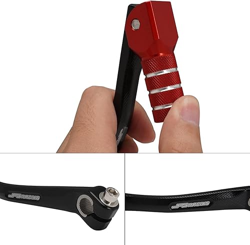 Miniatura 5 de JFG RACING Palanca de cambios plegable para motocicleta + Estriberas para moto de cross CNC Universal para CRF CR XR 50cc - 125cc RM KX KLX TTR PW