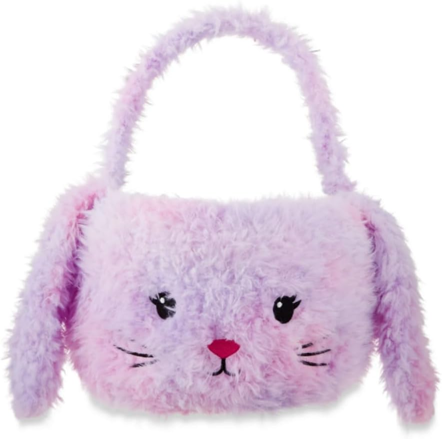 Easter Purple Plush Bunny Basket, by Way To Celebrate