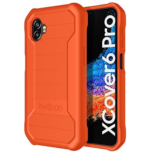 BELTRON Galaxy XCover6 Pro 5G Heavy Duty Case Industrial Strength Armor Case with Reinforced Technology for Samsung Galaxy XCover 6 Pro 2022 SM-G736 (AT&T FirstNet Verizon) - Safety Orange