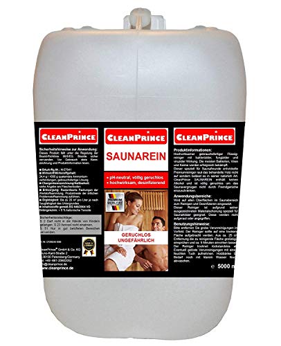 Preisvergleich Produktbild Saunareiniger flüssig 5 Liter Saunaholzreiniger Holzreiniger Desinfektion Sauna Saunadesinfektion sofort gebrauchsfertiger Nachfüllkanister