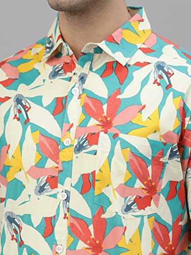 Image of Style Quotient Men Beige Comfort Casual Shirt
