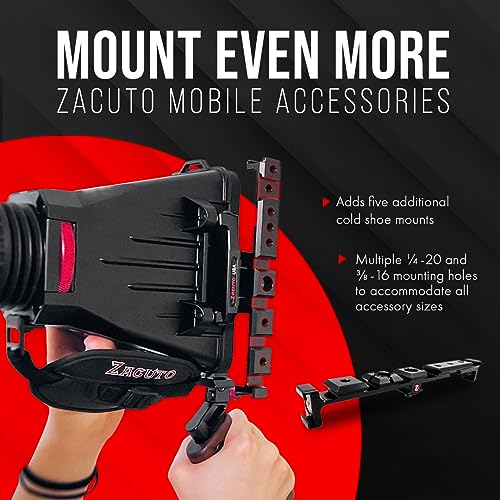 Image of Zacuto Accessory Rail | Multi-Point Attachment Hub for Filmmaking & Content Creator Accessories - Compatible with Smart Z-Finder Bridge | for Shot Stability & Versatility | Designed for Mobile Phones
