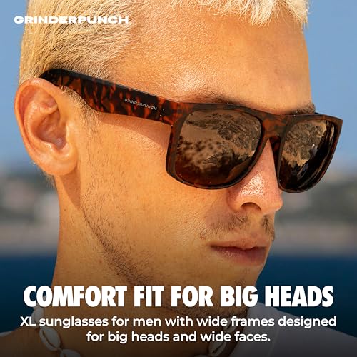 Image of grinderPUNCH XL XXL Sunglasses Men Big Head Extra Large Wide Polarized