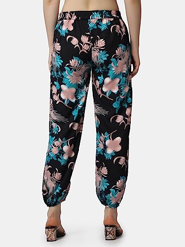 Image of POPWINGS Casual Printed Joggers for Summer || Stylish Women Joggers for Summer || Loose-Fit Pull On Joggers for Women || Women Joggers Pants for Summer