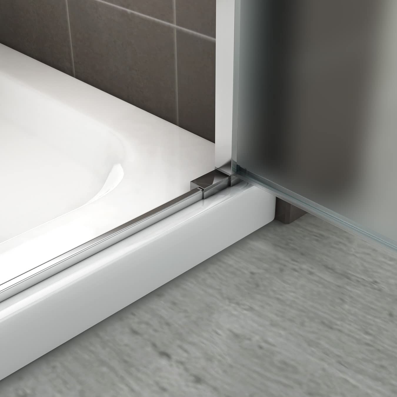 i-flair Duschtür LARA 89x195 cm Verstellbereich von 89-92 cm, Höhe: 195 cm, Duschabtrennung aus 6 mm satiniertem ESG Sicherheitsglas mit Nanobeschichtung und Edelstahlgriffen – NF