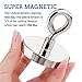Super Strong Neodymium Fishing Magnets, 450lbs Pulling Force Rare Earth Magnet with Countersunk Hole Eyebolt for Retrieving in River and Magnetic Fishing