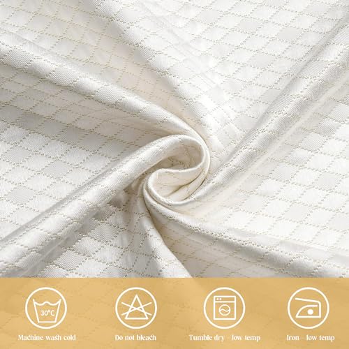 Majestic Giftware Polyester Tablecloths for Rectangle Tables | (70/120) - TC1364 Jacquard Diamond Gold Print Hem Stitch Dining Table Cover | Decorative Washable Tablecloth for Kitchen, Dining by Majestic Giftware - Image 5