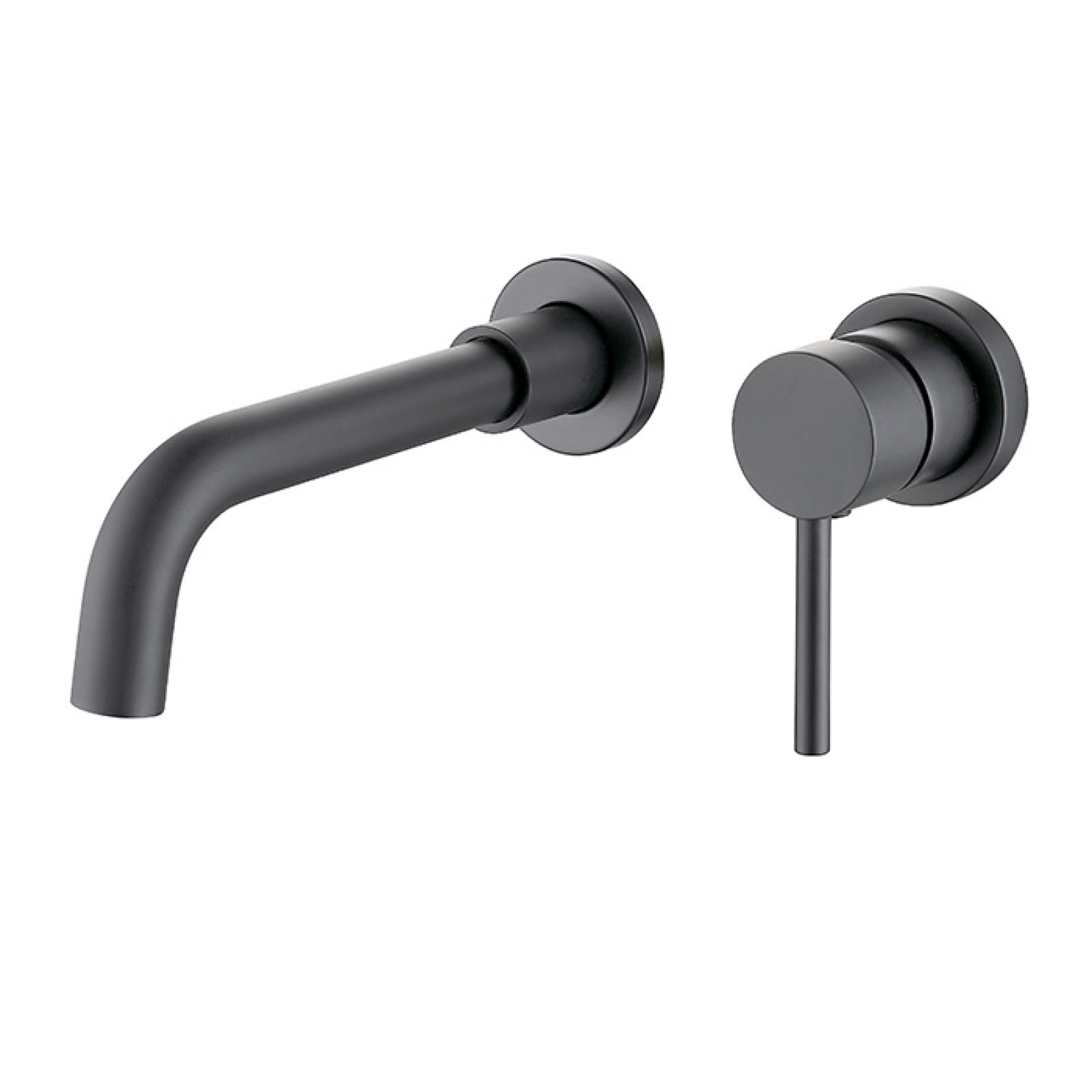 Robinet de lavabo mural en laiton pour une salle de bain moderne avec mitigeur eau chaude froide