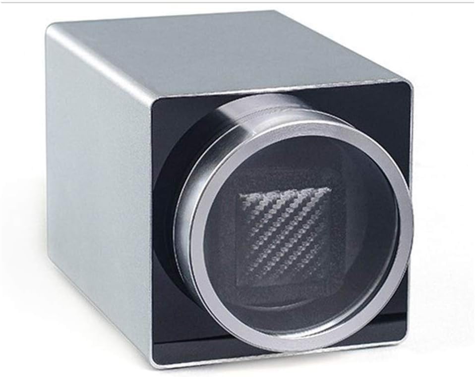 FENOKD Single Watches Automatic Watch Winder Wooden Storage Case 2 Power Supply Mode Quiet Motors Antimagnetic-17.5×10.5×10.5CM