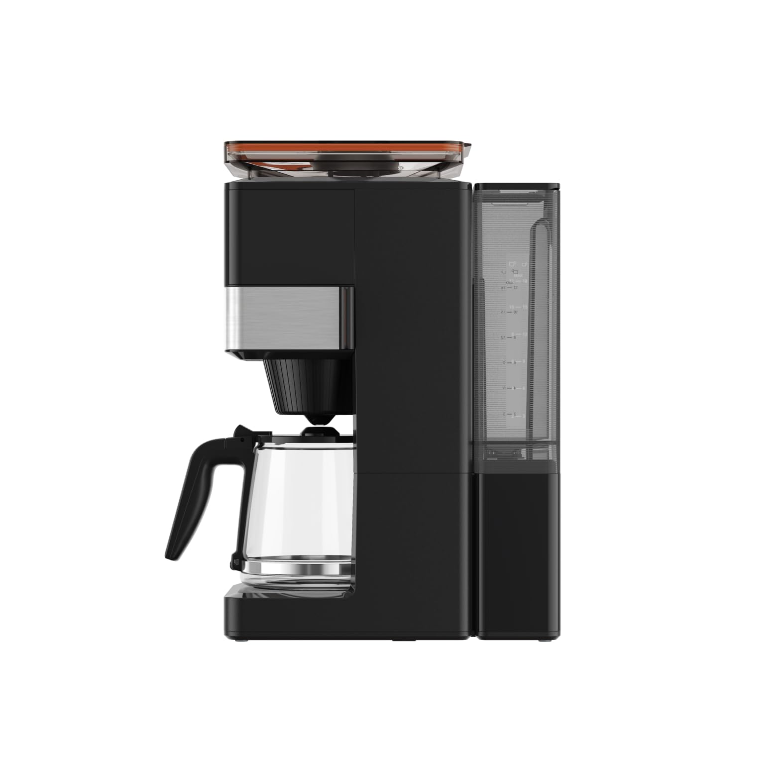 KRUPS KM842810 Ekspres do kawy z filtrem, Grind Aroma XL, podtrzymywanie temperatury, zapobiegający kapaniu, szklany dzbanek, wyświetlacz LCD, odłączany młynek stożkowy, pojemność 1,5 L, 1000W