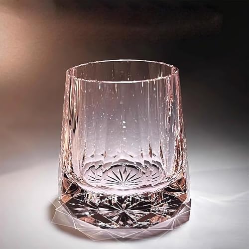 JMXBTMDU Luxury High-End Handcrafted Crystal Whiskey Glasses, Whisky Tumbler For Men, Made Of Fine Glass Rocks Glasses-Whiskey -Cocktail-Vodka-Beer Drinking Wear Glasses In Gift Carton