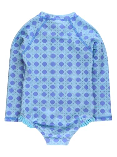 Image of RuffleButts Girls One Piece Rash Guard Baby Swimsuit UPF 50+ Sun Protection