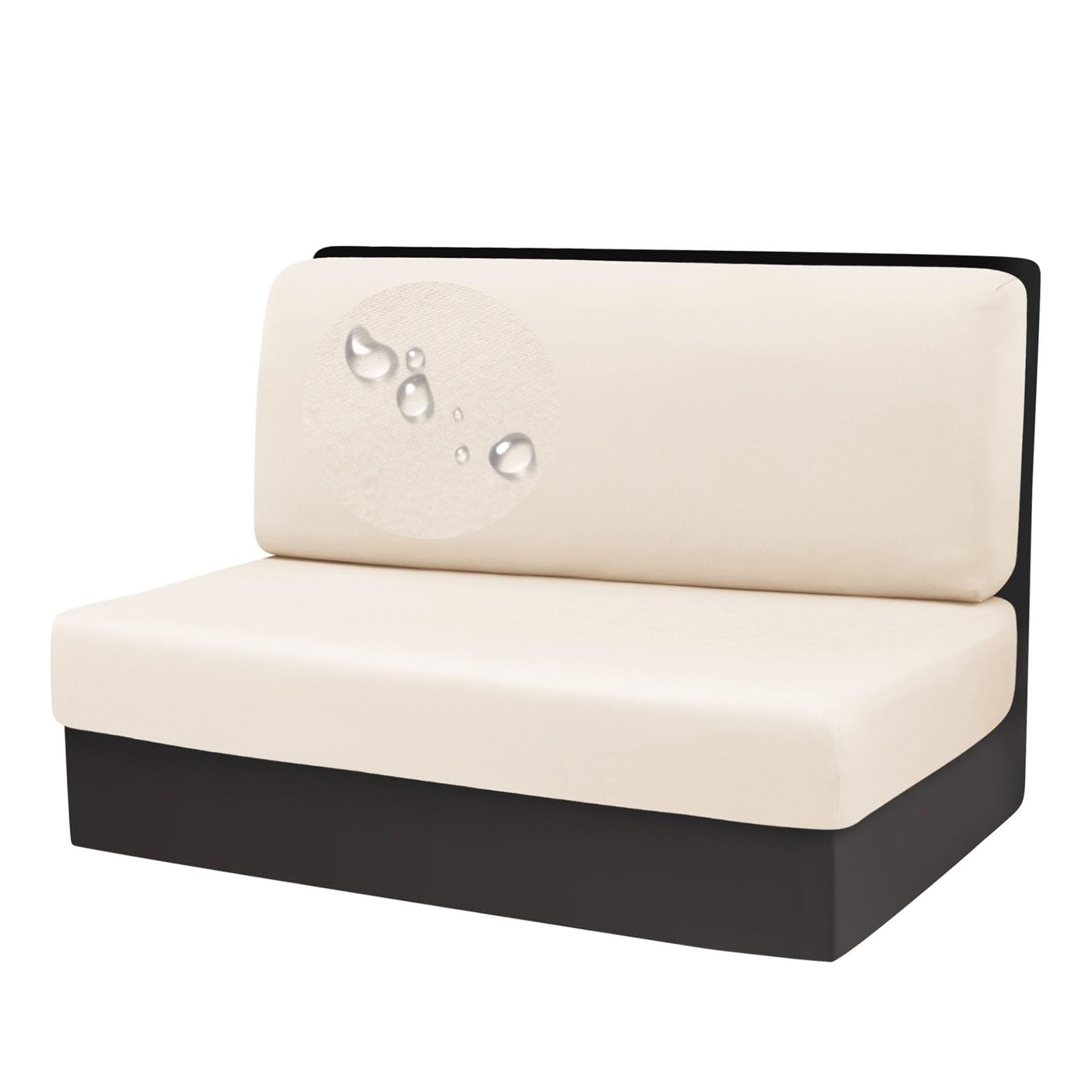 Housse dinette camping-car beige pour rafraîchir la décoration de votre salon van