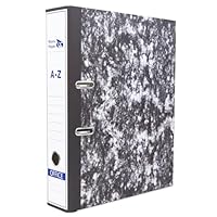 Raylu Paper Ordner mit Ringen meliert, Ordner mit Rückenbreite 75 mm, Folio-Format, 2-Ringordner mit weichem Öffnungshebel und anpassbarem Rücken.