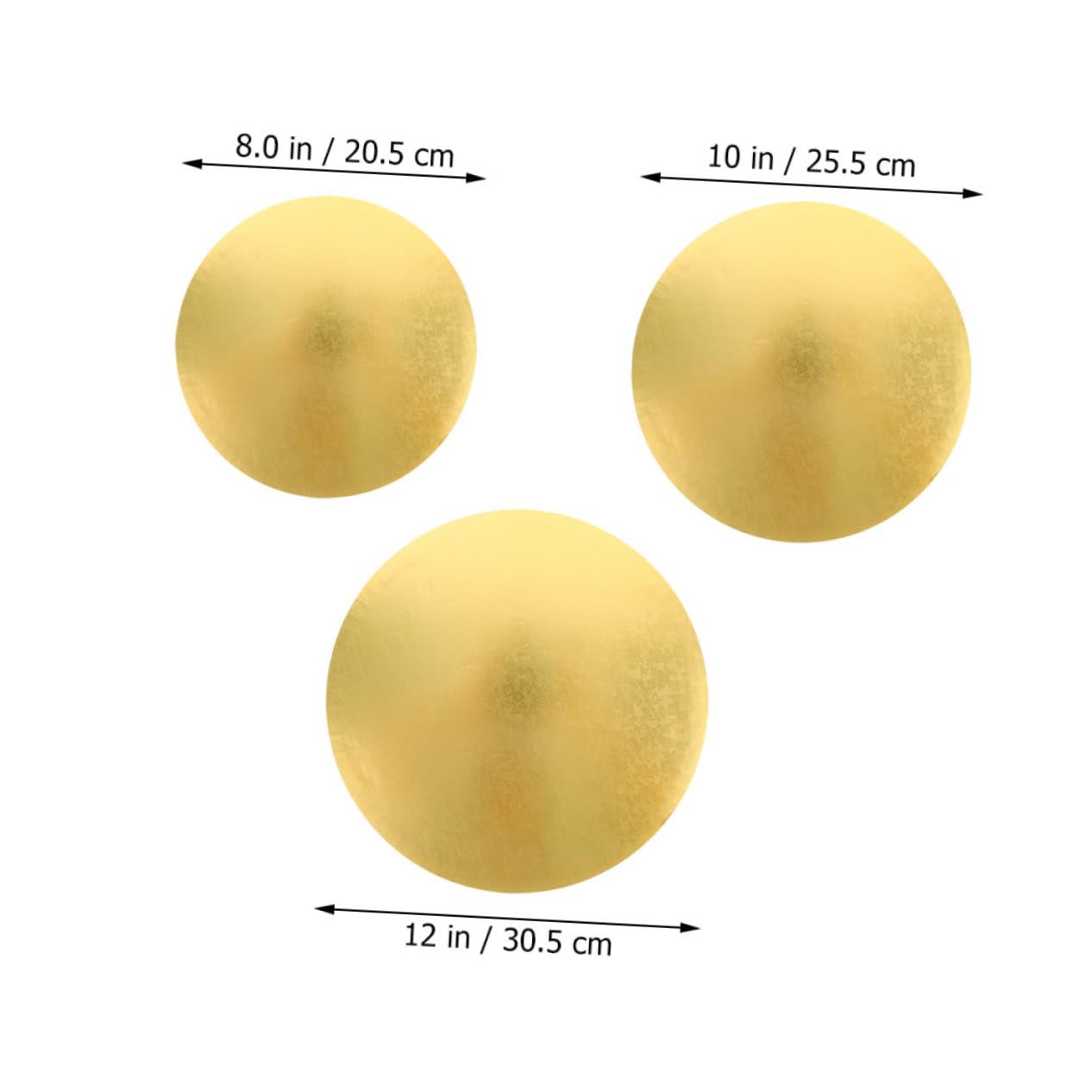 OUNONA 3Pcs Round Cake Boards Elegant Dessert Display Trays for Birthday and Wedding Parties Lightweight and Portable Mousse Cake Holders