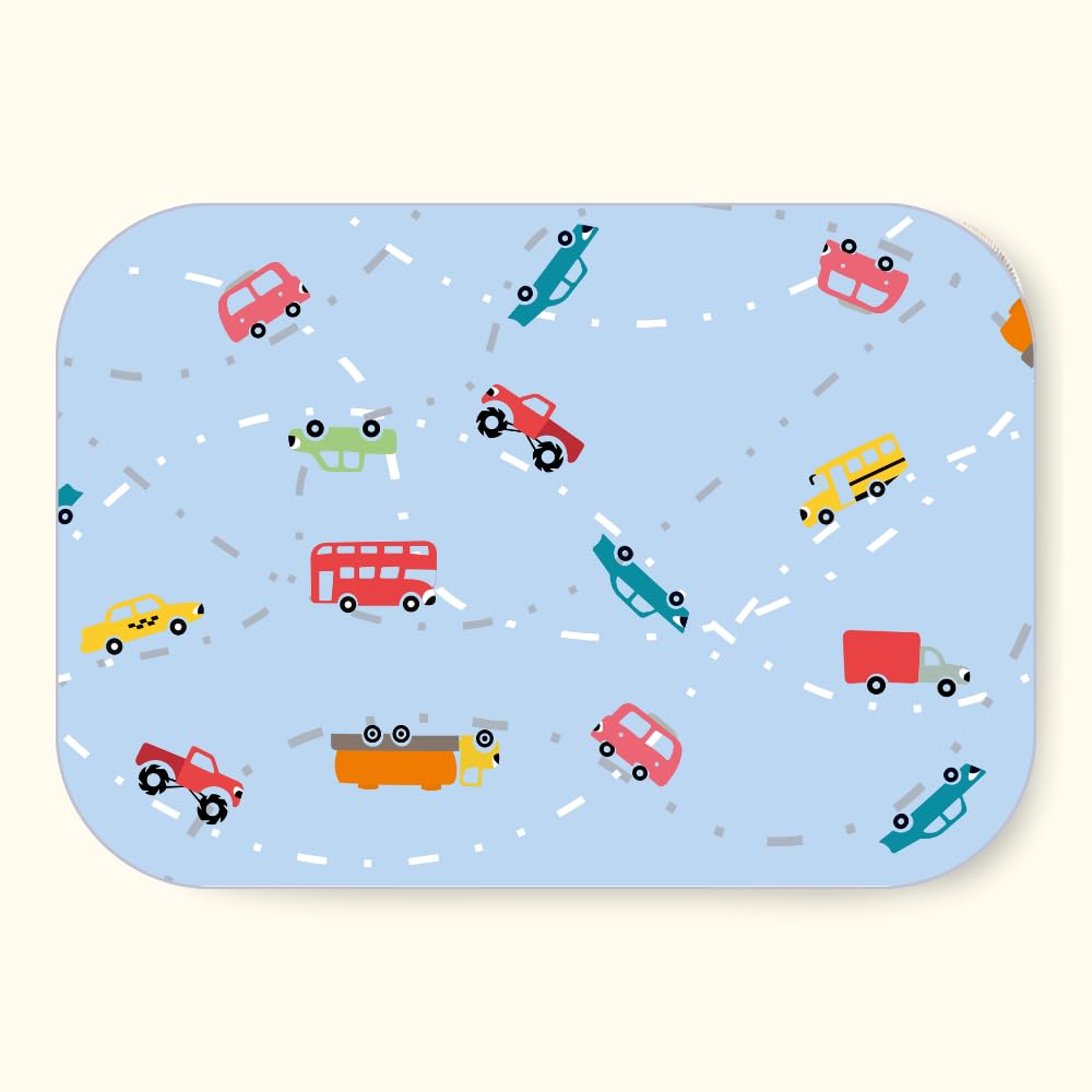 Polyester Baby's Extra Absorbent Quick Dry Sheet Playmat Waterproof Reusable Washable Soft Comfortable Best Gifting Lint Free Fabric's Mattress Crib Protector Cars Medium (50cm x 70cm)