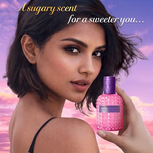 Image of FACES CANADA STAY Sugar After Dusk Eau de Parfum Mini for Women, 20ml | Long-Lasting Sweet Berry Floral Perfume with Raspberry, Strawberry, Violet & Praline | Gifts for Women | Premium Fragrance