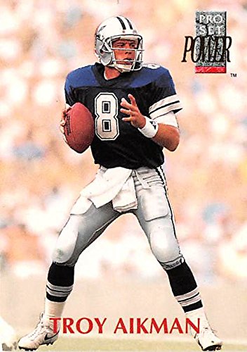 Troy Aikman football card (Dallas Cowboys Hall of Famer) 1992 Pro