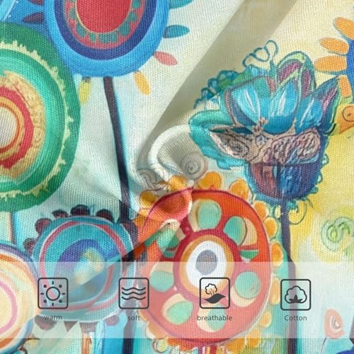 Toddler Girls Underwear 2t Cotton Panties for Girl Durable Briefs Girls Undies Vibrant Colorful Dandelion Floral3