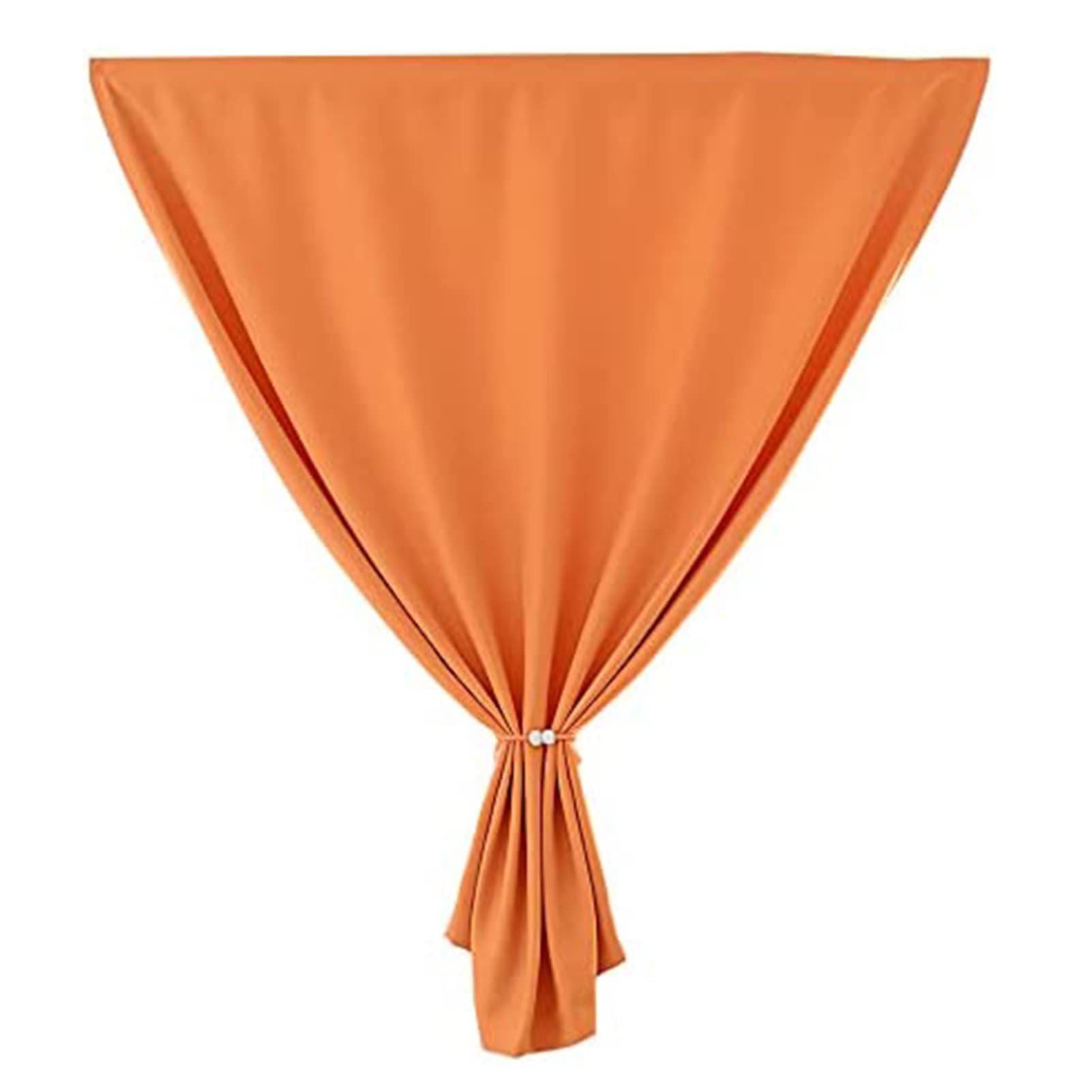 GEBIN Blackout Curtain, Hole-free, Velcro Installation, Blackout Curtains for Bedroom and Living Room 1 Panels Set Thermal Insulated Room Darkening Curtains with Tieback (Orange,120x120cm)