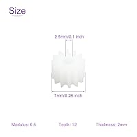 Vista 3 de DMiotech Paquete de 20 engranajes de plástico de 12 dientes, engranajes de reducción, engranajes helicoidales de plástico para modelo DIY