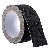 treppenplaner außentreppe Größe: 5CM * 5M SAFETYON Antirutsch Klebeband Antirutsch Streifen mit Selbstklebend Treppe antirutsch kleber Rutschfest Klebeband für Treppen Stufen Bodenbelag,Schwarz,5cm x 5m