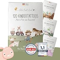 lila liebt dich® 120 angesagte Tattoo Kinder Motive Bauernhof // Kindertattoos hautfreundlich & dermatologisch getestet // Kinder Tattoo Made in Germany