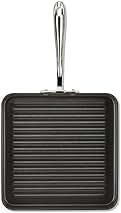 All-Clad HA1 Hard Anodized Nonstick Grill 11x11 Inch Oven Safe 350F Pots and Pans, Cookware Black