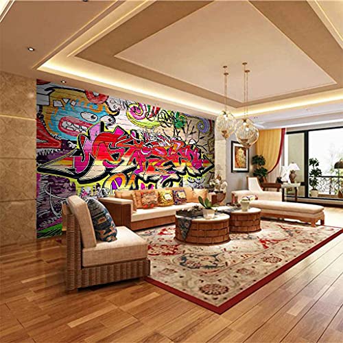 Papier peint graffiti autocollant pour masquer un mur terne sans utiliser de colle - 6