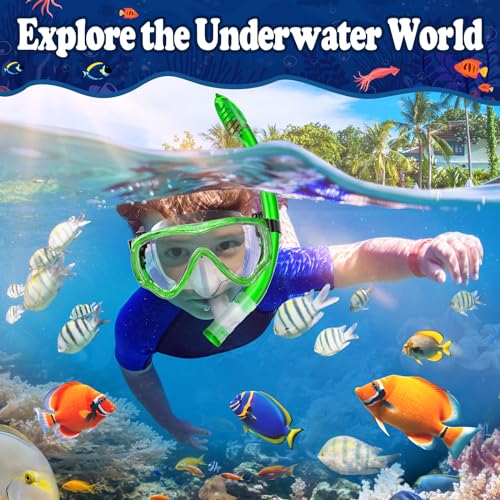 Gafas Snorkel Niño Kit de Buceo Infantil con Clip de Nariz y Enchufe de Oído 2