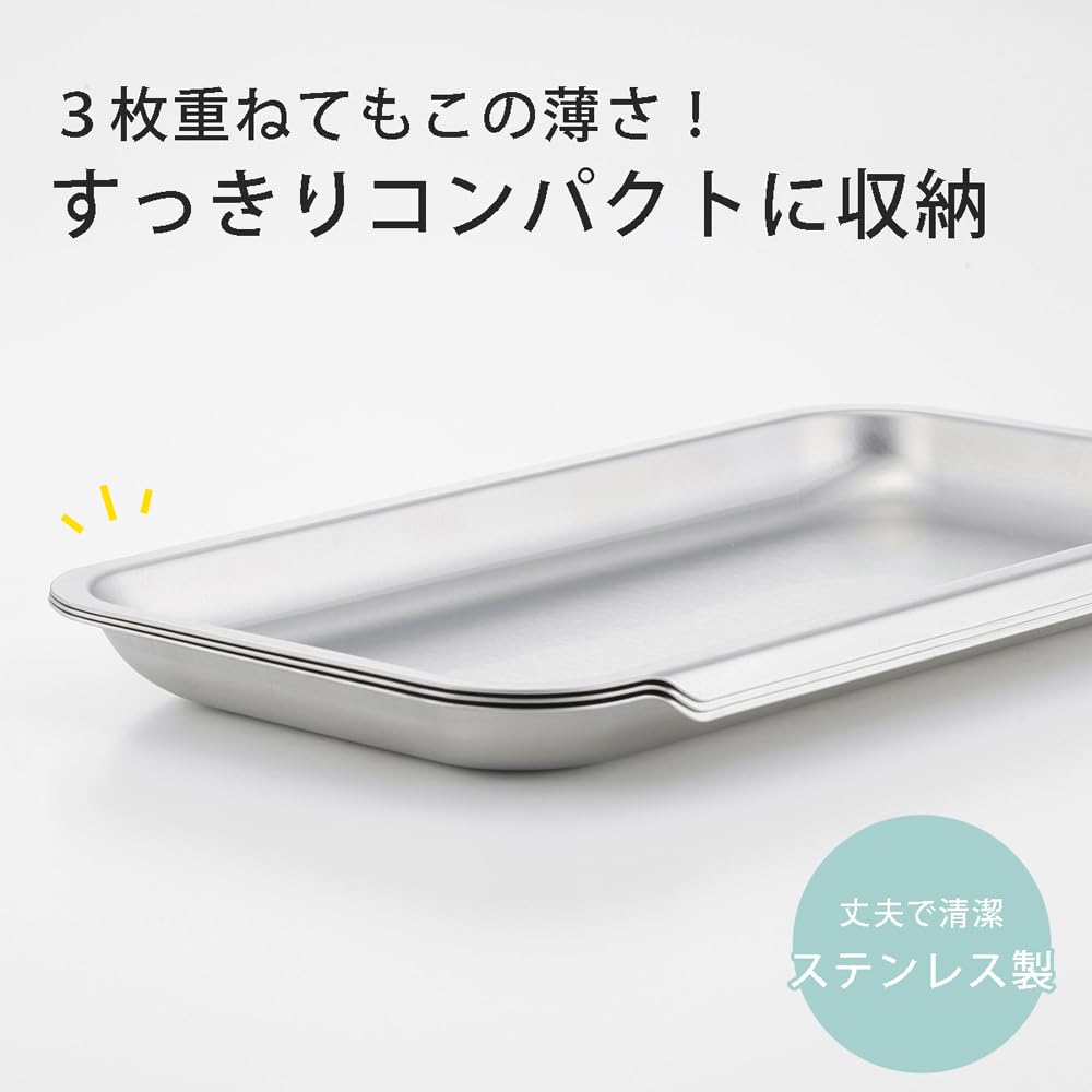 Amazon｜下村企販 連結できる 揚げ物 バット 3個組 【日本製】 食洗機