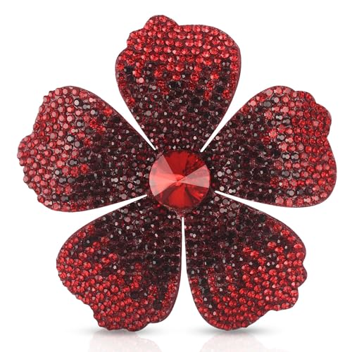 Pince à cheveux fleur d'hibiscus en cristal pour femme avec épingle tresses bohèmes chic