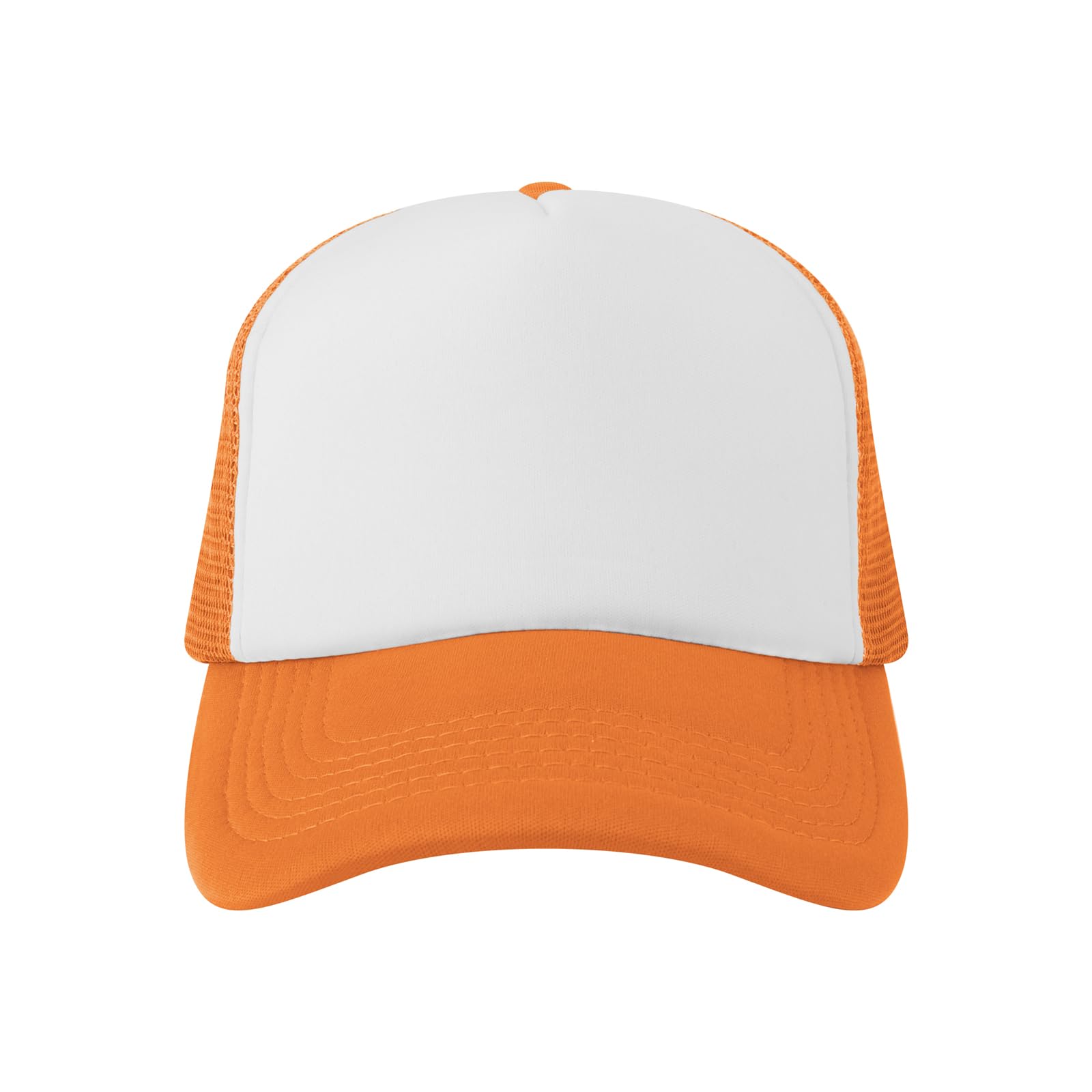 TOPTIE 5 Panel Foam Front Trucker Hat High Crown Mesh Back Snapback Cap