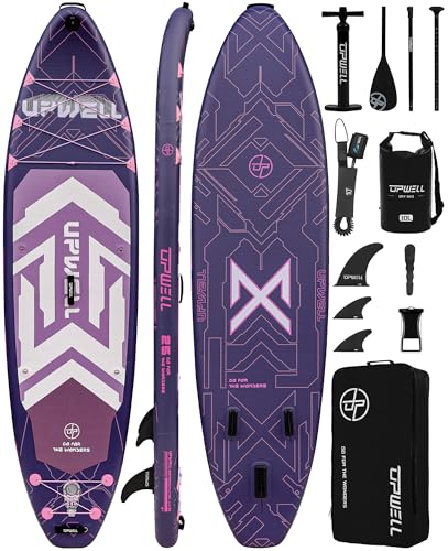 Image of UPWELL 11'6 inchx35 inch Extra Wide Inflatable Paddle Board, Stand Up Paddle Board for Youth & Adults, Stable Design, Premium SUP Accessories, 120L Backpack, 10L Dry Bag, Paddle, Leash, Hand Pump, US Fins
