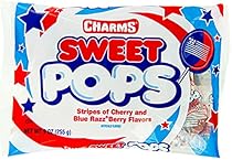 Patriotic USA Flag Charms Sweet Pops: 15-Piece Bag