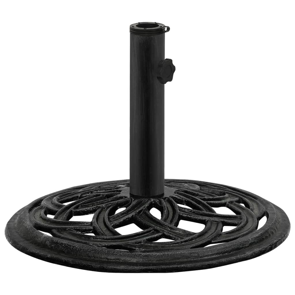 vidaXL Pied de parasol en fonte Noir 44 x 44 x 31 cm