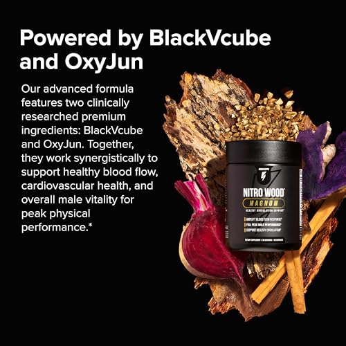 Image of InnoSupps Nitro Wood Magnum - Nitric Oxide Booster for Men - Supports Blood Flow, Circulation & Male Performance - Stamina, Endurance & Size Support - 60 Veg Capsules
