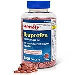 TIME-Cap Labs 1000 Tablets Ibuprofen 200mg Coated - Pain Reliever & Fever Reducer (NSAID) for Adults, Helps with Headache, Back Pain, Muscle Aches, Toothaches, Menstrual Cramps & Minor Arthritis Pain