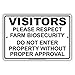 Visitors Please Respect Farm Biosecurity Please Do Not Enter Without Proper Approval Caution Warning Notice Aluminum Metal Tin 18