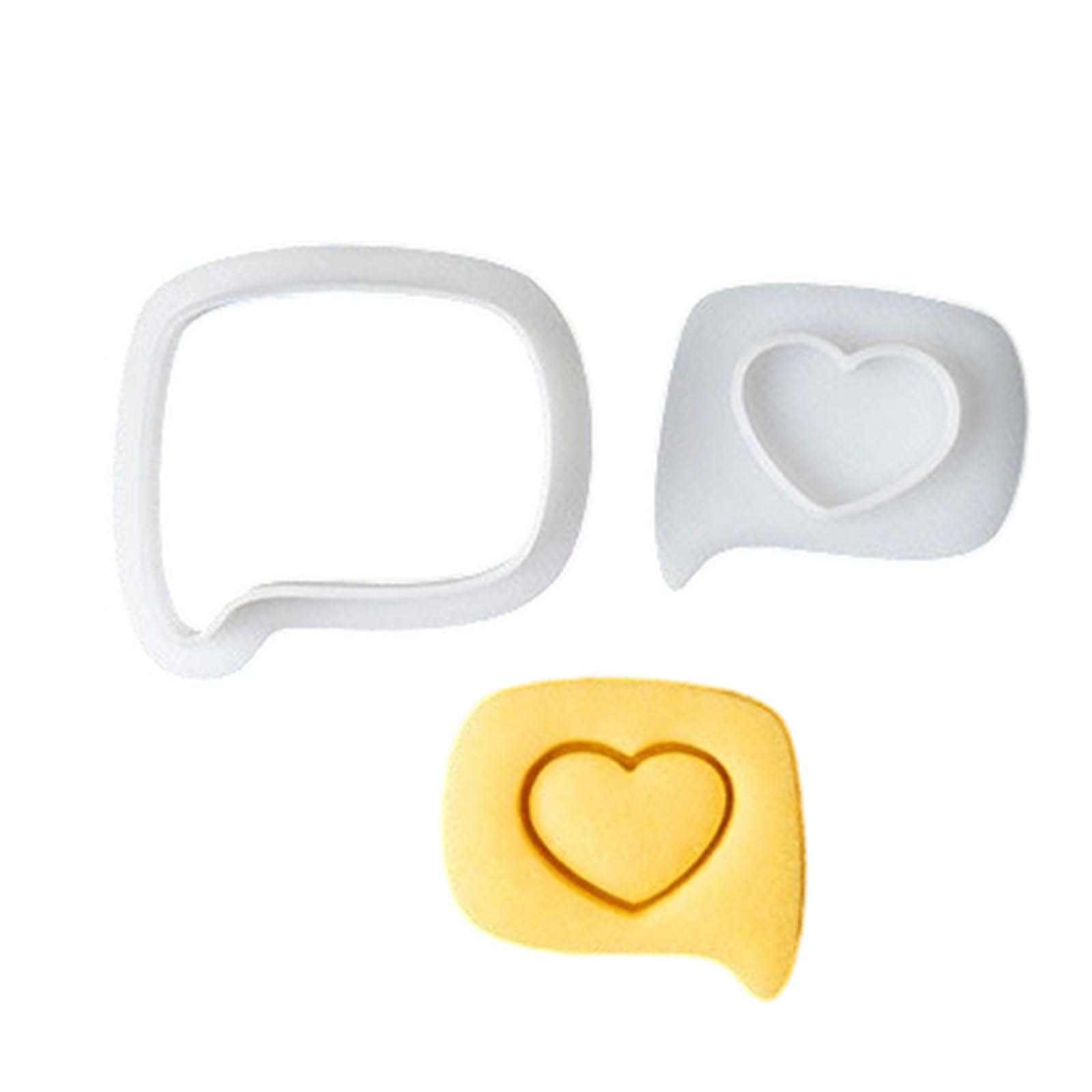 MALSSE Baking Molds Cookie Desserts Cutter with Romance Cartoon Characters and Heart Rings for Sweet Creation Wedding Cookie Desserts Cutter Set