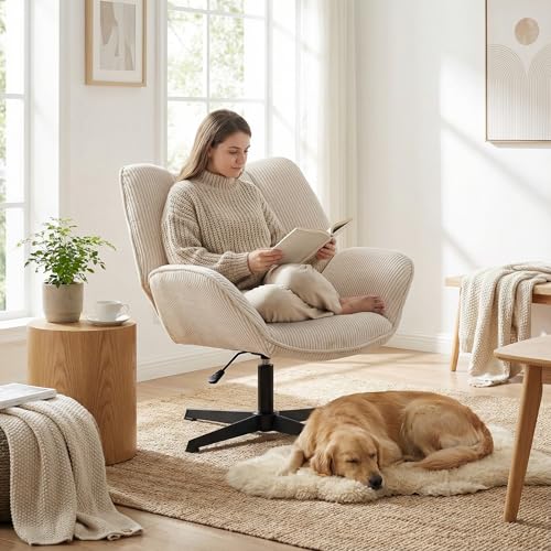 Reviews de Sillones en Oferta para comprar hoy. 47 GOMYHOME Silla Sillón Individual Moderna en Altura Ajustable Sofá Tapizado en Brazo Silla de Ocio con Gran Espacio para Sentarse para Sala de Estar, Dormitorios,Beige