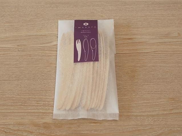 Miniatura 5 de WASARA Tenedores de bambú, paquete de 12