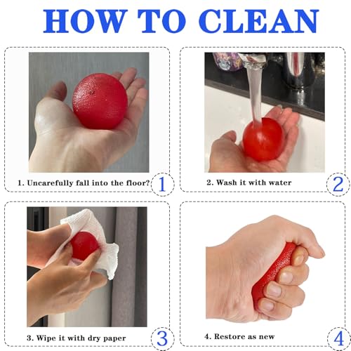 5 Stücke Hand Therapie Bälle, Eiförmige Griffbälle, Anti Stress Ball, Trainingsgerä Antistressbälle, Handtrainer Fingertrainer Ball, um die Stärke der Handfläche zu Verbessern und Stress zu Lindern