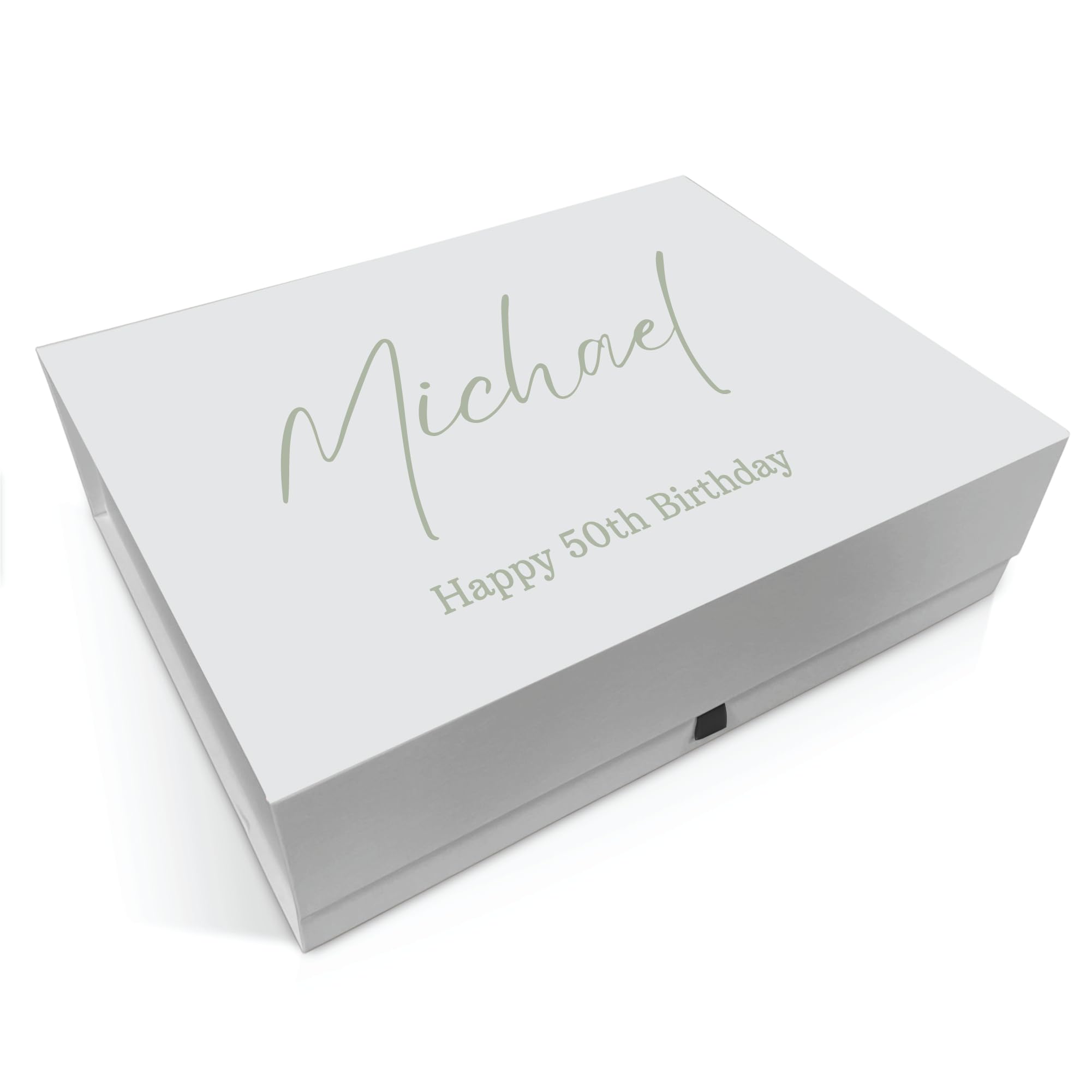 COOKIES AND KOALAS Personalised Gift Box – Custom Full Colour Print – Grey – Extra Large 42x32x12cm – Keepsake Box for Birthdays, Weddings, Anniversaries, Baby Showers & Special Occasions — image 1