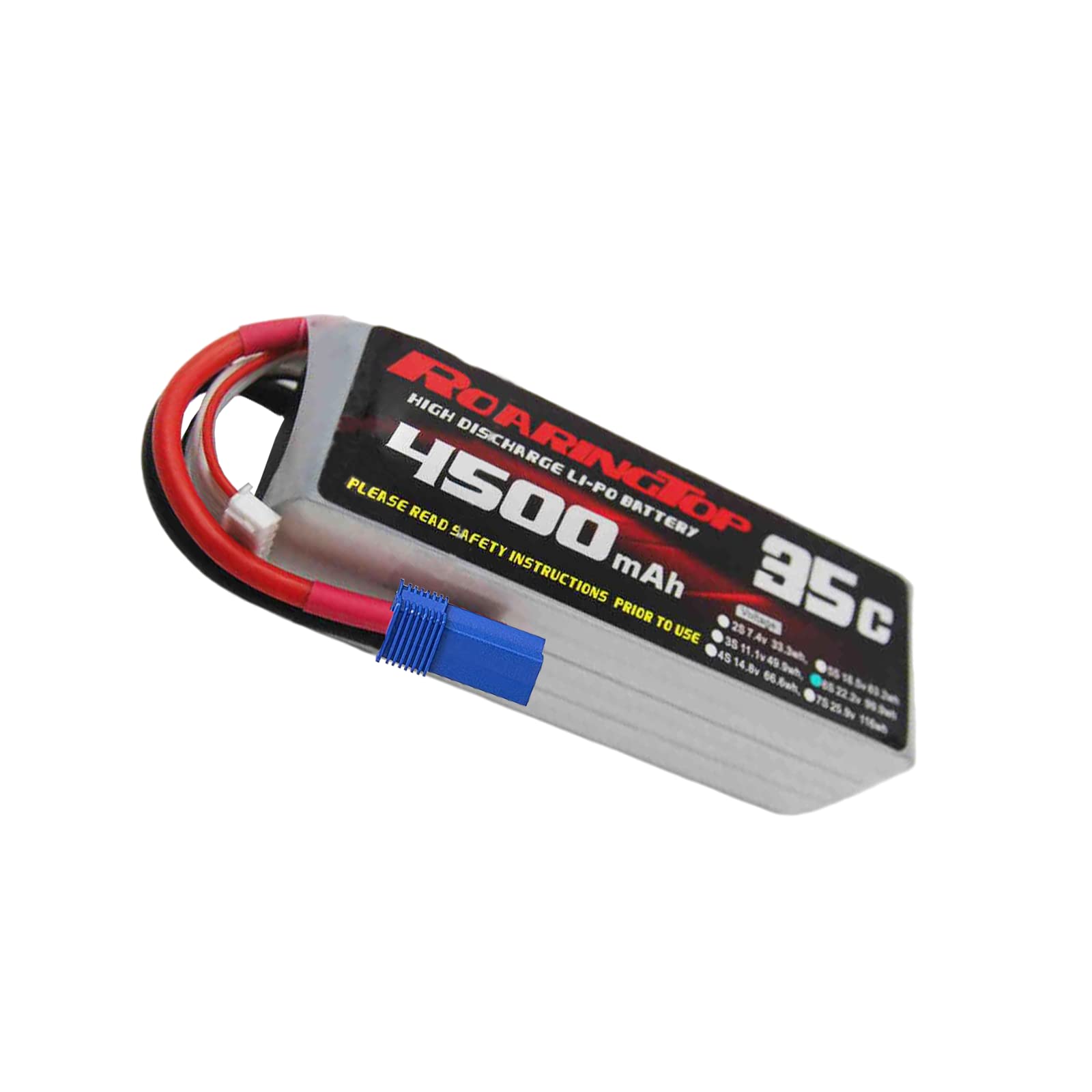 Roaring Top Li Po Battery Pack 35 C 3300m Ah 6 S 22.2 V EC5 Plug