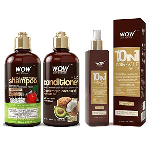 WOW Apple Cider VInegar Shampoo & Hair Conditioner Set (2x 500ml) and Hair