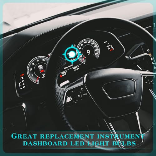 Image of BBTO 20 Pcs T5 T10 LED Bulbs Dash Lights with Twist Socket Instrument Dashboard Light LED Bulbs for Interior Car Lights Dashboard Instrument Panel Gauge Cluster Indicator Map Dome Light (White)