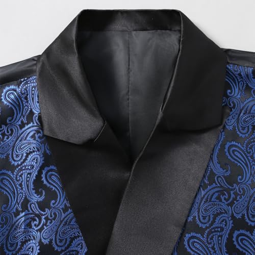 Cambkatl Mens Shiny Paisley Suit Vest - Double Breasted Slim Fit Stylish Business Dress Waistcoat for Tuxedo Prom Wedding4