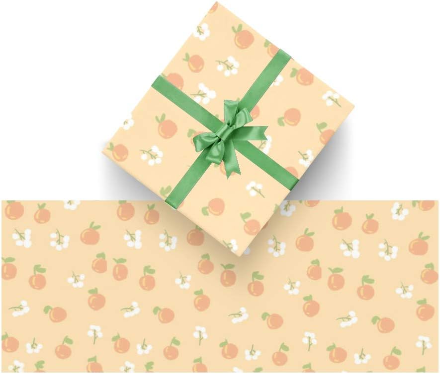 E-shine Birthday Gift Wrapping Paper,3 Different Flowers Design (58”147cm/23”58cm) (Style 1)