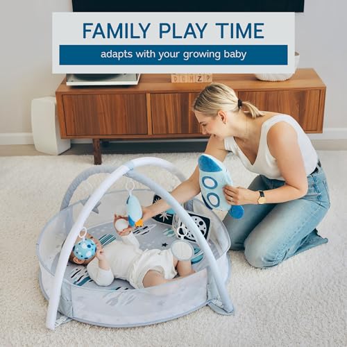 Aila+Aiden 6-in-1 XL Play Mat & Play Gym, Baby Gym, Baby Activity Gym, Sensory Exploration and Motor Skill Development Toys (Space Gray) - Image 6